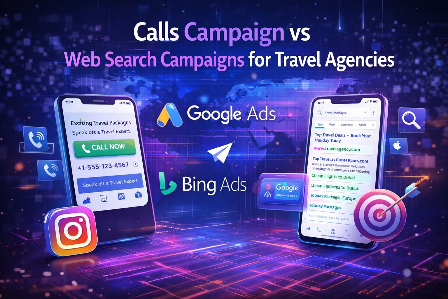 Calls Campaign and Web Search Campaigns